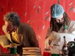 Crazy scientists Stock Footage