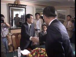 CHINA: RED CROSS OFFICIALS FROM NORTH &amp; SOUTH KOREA TALKS CONTINUE News Clip