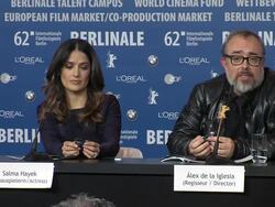 INTERVIEW: Alex de la Iglesia at As Luck Would Have It Press Conference: 62nd International Berlin Film Festival 2012 at the Grand Hyatt on February 15, 2012 in Berlin, Germany. (Footage by WireImage Video/Getty Images Entertainment Video)  Stock Footage