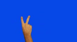 Male hand. Tablet. Touchscreen gestures. Green Screen. Stock Footage