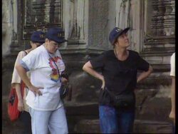 CAMBODIA: TOURISTS CONTINUE TO VISIT TEMPLES AT ANGKOR News Clip