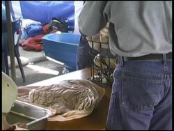 Food Preparation: Cooked Pumpkin Revealed Stock Footage