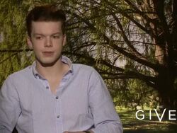 INTERVIEW - Cameron Monaghan on this being a challenge for him as an actor - "The Giver" Press Junket Stock Footage