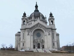St. PaulÃ¢Â€Â™s Cathedral in St. Paul Minnesota Stock Footage