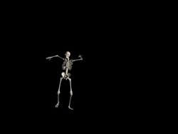 Frightful Skeleton Walk HD1080 Stock Footage