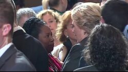 Hillary Clinton meeting suporters after defeat News Clip