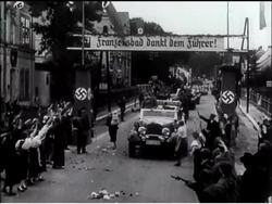 Germans Occupy Sudetenland & Hitler With Troops News Clip