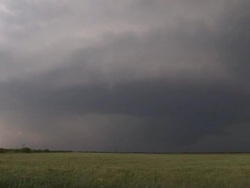 Lightning under clouds, people watching forked lightning, WA, USA Stock Footage