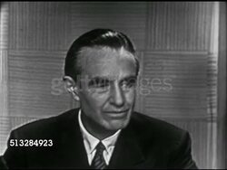 1952: THE CANDIDATES: Angled WS Candidates, VS W. Averell Harriman, SOT saying entered after Truman didn't, filing dates closed for primaries, did enter D.C., MS Russell, Jr. & Leif Eid. MS Senator Estes Kefauver, saying 18,000 out of 750 thousand not Instructional Video