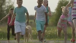 Running with the Dog Stock Footage