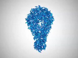 Bright Idea Lamp made by Blue Butterflies - Alpha Stock Footage