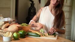 Making Salad Stock Footage