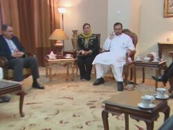 WS ZI View of conversation between Afghani parliamentarians / Kabul, Kabul Province, Afghanistan Stock Footage