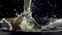 Slow motion, cooking oil Stock Footage