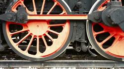 Historic steam locomotive Stock Footage