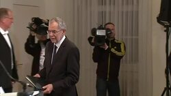 Alexander Van der Bellen gives victory speech after presidential election win News Clip