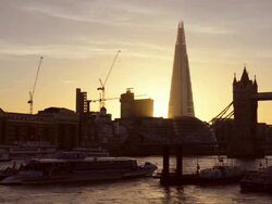 Thames dusk. Stock Footage