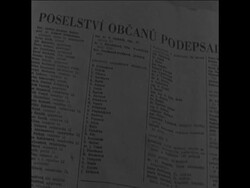 SYND 27 7 68 PRAGUE PEOPLE SIGN PETITION News Clip