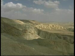 Shadows of clouds passing over Zin Valley, Israel Stock Footage