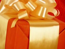 HD: Santa Claus with gift Stock Footage