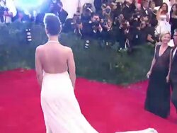 Katie Holmes at "PUNK: Chaos To Couture" Costume Institute Gala Stock Footage