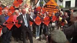 Tim Farron campaigns in St Albans as general election campaigning continues News Clip