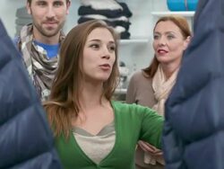 HD: Friends Having Fun Shopping In A Boutique Stock Footage