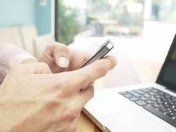 HD: Typing A Text Message Stock Footage