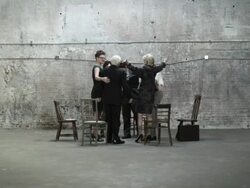 Group of businesspeople hugging and clapping Stock Footage