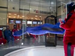 No Planes, No Parachutes: Indoor Skydiving Is Here Stock Footage