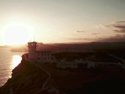 Aerial View of Corsica Coastline Bonifacio Stock Footage