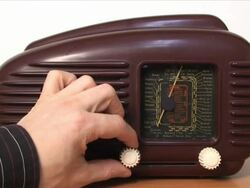 Old Vintage Radio Tuning Stock Footage