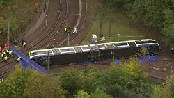 Croydon Tram Derailment Aerials News Clip