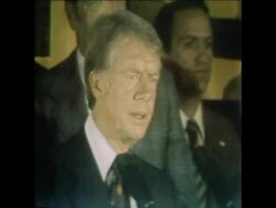SYND 3 10 76 IN PITTSBURGH PRESIDENT CARTER WITH AUDIENCE COMMENTING ON BUTZ'S RACIST COMMENTS News Clip