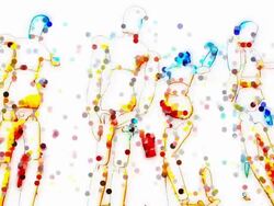 MANIKINS - capture two, white back : mixed media (LOOP) Stock Footage