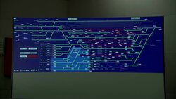 A computer screen displays information about train tracks. Stock Footage