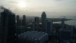 Timelapse night to day at singapore city Stock Footage