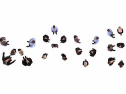 MONTAGE: Wave In Human Alphabet Stock Footage