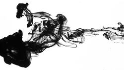 Ink drops in water create unusual dispersions. Stock Footage
