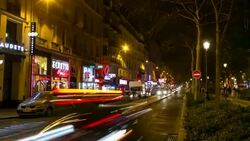 HD Timelapse: Pedestrians Crowded at Red Light Districts in Paris Stock Footage