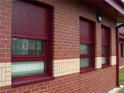Window Shutters for Security Protection 1 Stock Footage