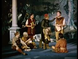 ARCHIVAL - Theatre, Waterloo, London, UK.  Midsummers Night Dream.  1950 Stock Footage