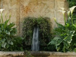 CU fountain in the gardens of the Alcazar Palace Stock Footage