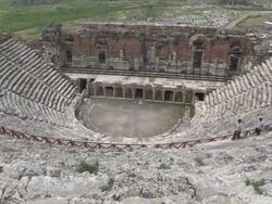 Roman Theatre, Pamukkale (Hierapolis), Turkey Stock Footage