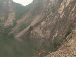 Villagers move as temporary lake forms on Chaping River Instructional Video