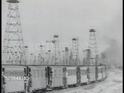 Oil field in Baku oil tankers Instructional Video