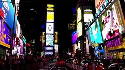 Times Square by night Stock Footage