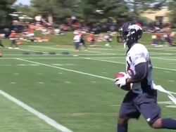 Von Miller at practice Stock Footage