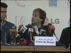 Singer holds press conference during trip to Iran News Clip