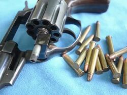 Revolvers with Ammunition Stock Footage